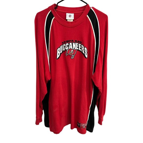 Tampa Bay Buccaneers Long Sleeve Red Black NFL Shirt 2XL VF Imagewear Cotton - Picture 1 of 9
